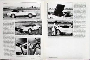 1979 Pontiac Firebird Formula Convertible Road Test Reprint Article Photo Sheet