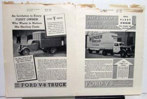 1935 Ford V8 Truck Fleet Owner Who Want To Reduce His Hauling Cost Ad Proof Orig