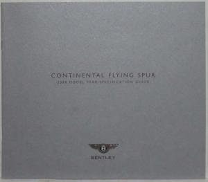 2008 Bentley Continental Flying Spur Prestige Boxed Sales Literature