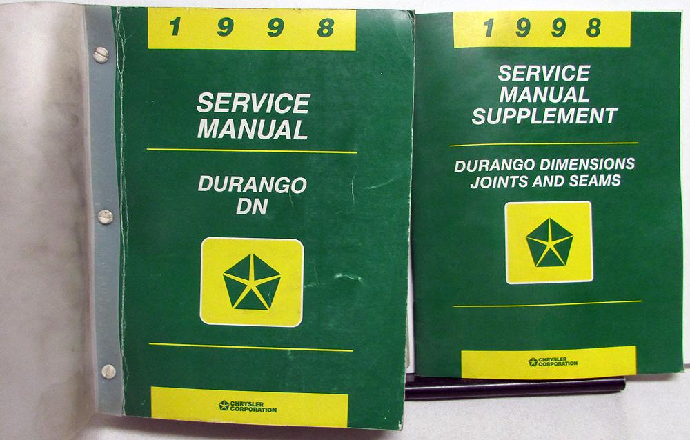 1998 Dodge Durango Dealer Service Shop Repair Manual With Supplement Orig