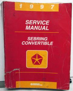 1997 Chrysler Sebring Convertible Dealer Service Shop Repair Manual Original