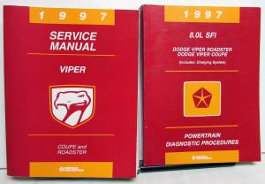 1997 Dodge Viper Dealer Service Shop Repair Manual Set V10 Coupe Roadster Orig