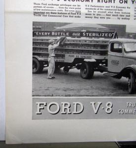 1936 Ford Truck V8 Flathead Engine Fleet Owners Changing To Fords Ad Proof Orig