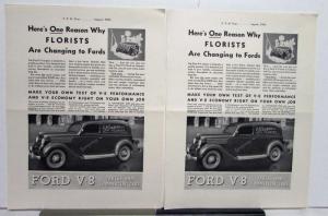 1936 Ford V8 Commercial Cars Flathead Engine Florists Are Changing Ad Proof Orig