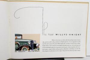 1931 Willys-Knight Dealer Prestige Brochure Sedan Deluxe Victoria Coupe 66D