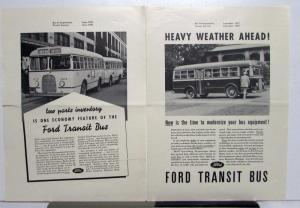 1937 Ford Bus Transit Modernize Your Bus Equipment Ad Proof Original