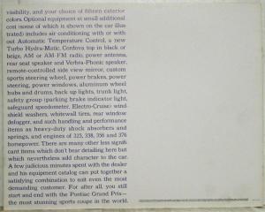 1965 Pontiac Grand Prix Dealer Sales Brochure Large Prestige