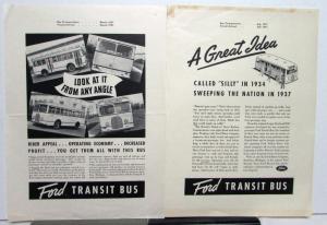 1937 Ford V8 Bus Transit Rider Appeal Sweeping The Nation Ad Proof Original