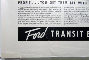 1937 Ford V8 Bus Transit Rider Appeal Sweeping The Nation Ad Proof Original