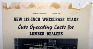 1937 Ford V8 Truck Commercial Car Stake Delivery Cut Operating Cost AdProof Orig