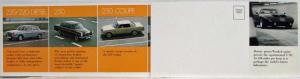 1972 Mercedes-Benz Sales Information Request Folder with Suggested Prices