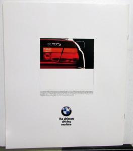 1992 BMW 850i Features Equipment Diagrams Specifications Sales Brochure Original