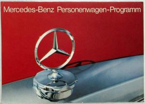 1975 Mercedes-Benz Personenwagen Programm Sales Folder Poster - German Text