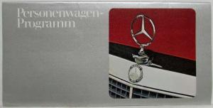 1976 Mercedes-Benz Passenger Car Programme Sales Brochure - German Text