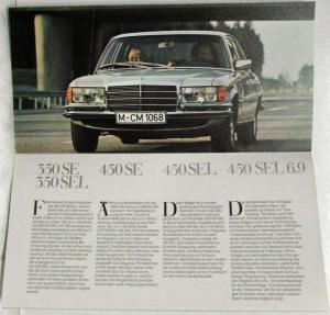 1976 Mercedes-Benz Passenger Car Programme Sales Brochure - German Text