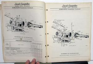 Original 1952 1953 Lincoln Dealer Chassis Parts Catalog Book Supplement Trans