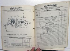 Original 1952 1953 Lincoln Dealer Chassis Parts Catalog Book Supplement Trans