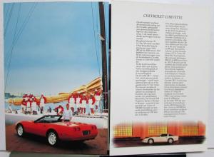 1992 Cheverolet Corvette Color Ordering Codes Specs Brochure Dutch Belgian Text