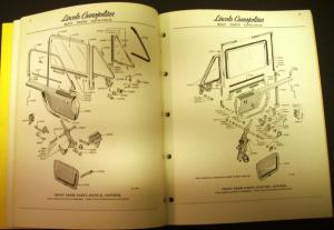 Original 1953 Lincoln Dealer Body Parts Catalog Book Cosmopolitan Capri Numbers