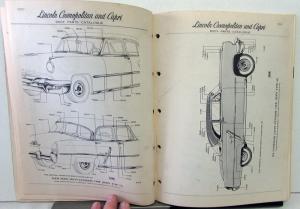 Original 1953 1954 Lincoln Dealer Body Parts Catalog Book Cosmopolitan Capri