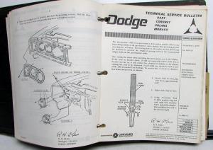 1966 Chrysler Dodge Plymouth Dealer Technical Service Bulletins Vintage Binder