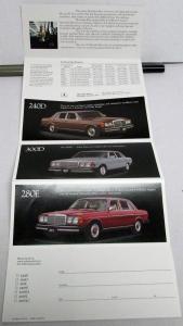 1977 Mercedes-Benz Sales Folder Mailer 240D 300D 280E 280SE 450SEL 450SL 450SLC