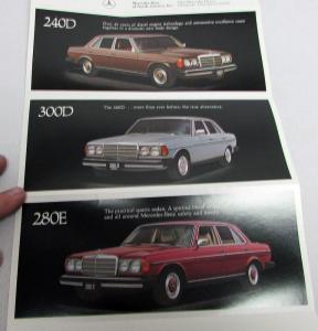 1977 Mercedes-Benz Sales Folder Mailer 240D 300D 280E 280SE 450SEL 450SL 450SLC