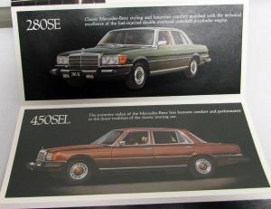 1977 Mercedes-Benz Sales Folder Mailer 240D 300D 280E 280SE 450SEL 450SL 450SLC