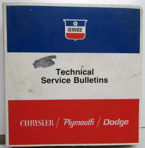 1980-83 Chrysler Dodge Plymouth Dealer Technical Service Bulletins Car Truck