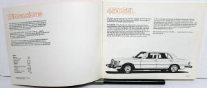 1977 Mercedes-Benz 450SEL Dealer Salesmans Car Introductory Guide