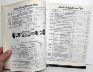 Original 1952 1953 1954 Lincoln Chassis Parts Catalog Book Cosmopolitan Capri