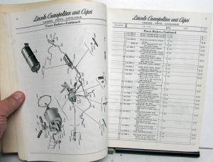 Original 1952 1953 1954 Lincoln Chassis Parts Catalog Book Cosmopolitan Capri