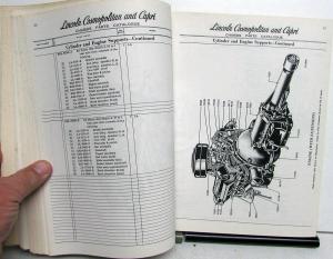 Original 1952 1953 1954 Lincoln Chassis Parts Catalog Book Cosmopolitan Capri