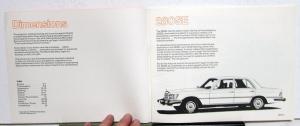 1977 Mercedes-Benz 280SE Dealer Salesmans Car Introductory Guide