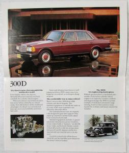 1978 Mercedes-Benz Full Line Small Flip-Up Sales Brochure