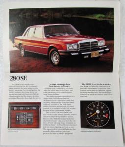 1978 Mercedes-Benz Full Line Small Flip-Up Sales Brochure