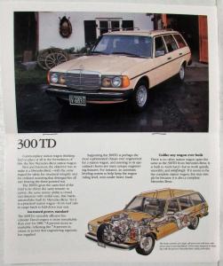 1980 Mercedes-Benz Flip-Up Sales Brochure 240 280 300 450