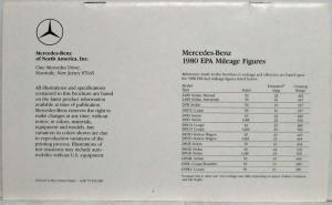 1980 Mercedes-Benz Flip-Up Sales Brochure 240 280 300 450