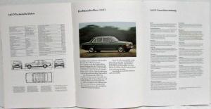 1980 Mercedes-Benz 200D 240D 300D Sales Brochure - German Text