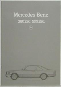 1981 Mercedes-Benz 380SEC and 500SEC Sales Brochure - German Text