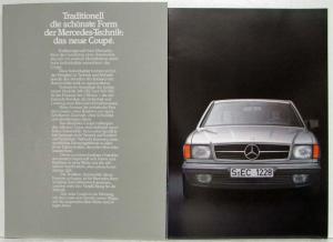 1981 Mercedes-Benz 380SEC and 500SEC Sales Brochure - German Text