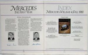 1981 Mercedes Magazine Volume IV Fall Issue