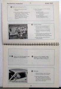 1975 Chrysler Plymouth Dodge Dealer Pre-Delivery Procedures & Inspections Manual