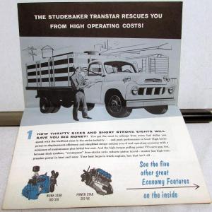 1957 Studebaker Transtar Trucks Dealer Mailer Pickup Economy Features Orig