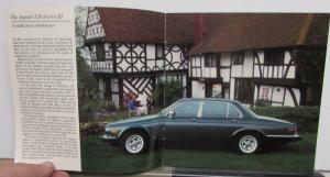 1986 Jaguar Sales Brochure XJ6 Series III Vanden Plas XJS From Detroit Auto Show