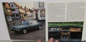 1986 Jaguar Sales Brochure XJ6 Series III Vanden Plas XJS From Detroit Auto Show