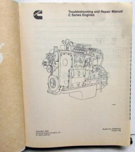 2000 Cummins Troubleshooting & Repair Shop Manual C Series Diesel Engine