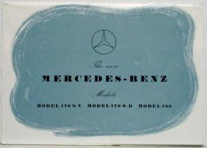 1954 Mercedes-Benz Models 170S-V 170S-D and 180 Small Sales Folder