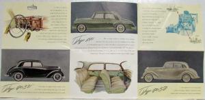 1954 Mercedes-Benz Models 170S-V 170S-D and 180 Small Sales Folder