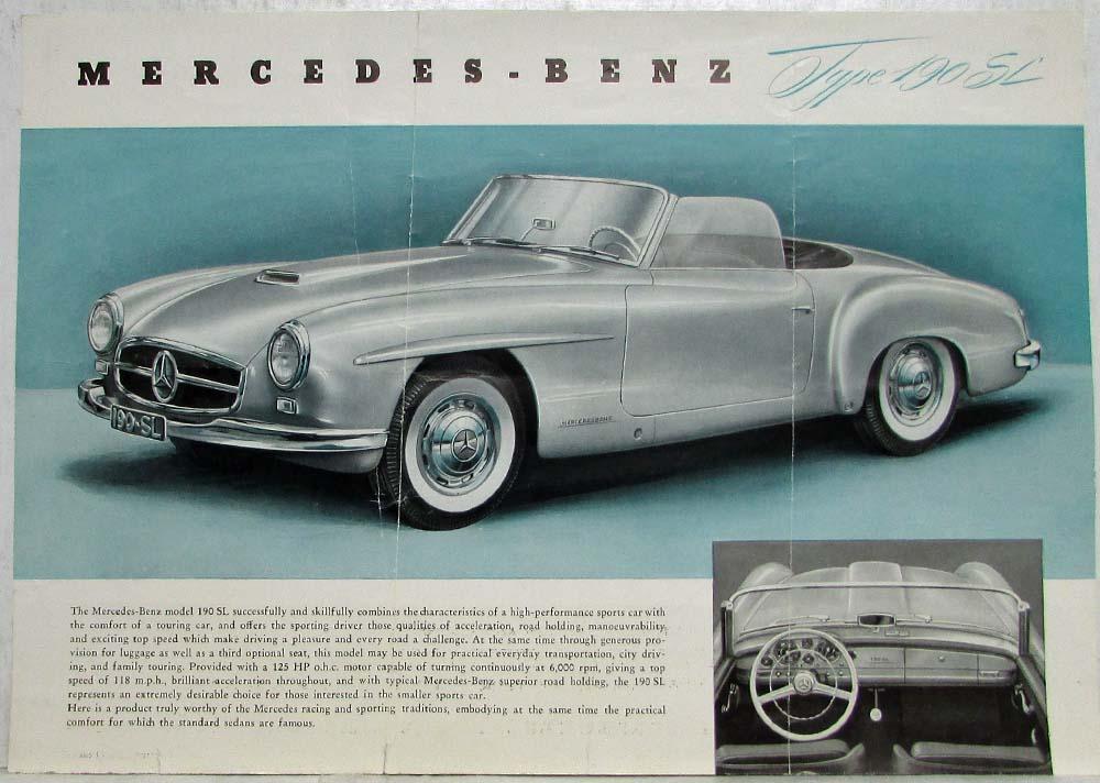 1954 Mercedes-Benz 190SL Spec Sheet